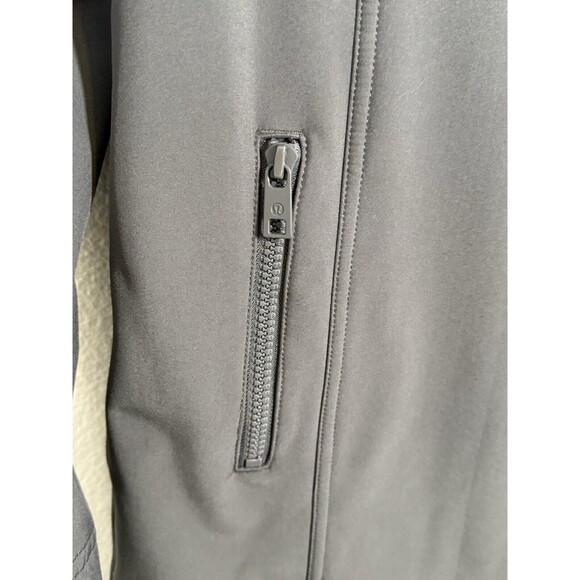 Lululemon Apres Women's Long Gray Softshell Hooded Jacket Full Zip Coat Size 4 - Picture 5 of 16